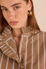 Picture of STRIPED LONG-SLEEVED COTTON BLOUSE SALIA